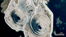 Diavik diamond mine, Canada, August 2014. QuickBird satellite ©DigitalGlobe